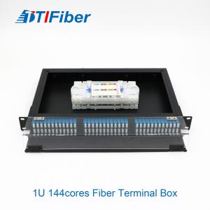 Quality LC Connector 1U Fiber Optic Patch Panel Wiht Cold Rolled Steel wholesale