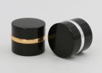 20ml Glass Cosmetic Jars , Aluminium Airtight Black Glass Cosmetic Containers