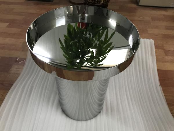 high standard metal furniture customized stainless steel table with mirror or