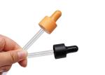 Orange Glass Pipette SGS Glass Oil Dropper 15mm