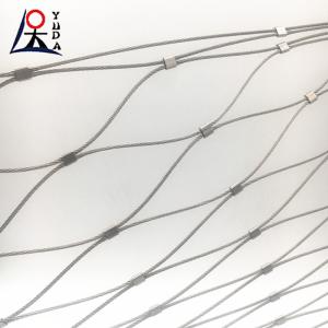 China 302 Stainless Steel Wire Rope Mesh Net Flexible Stainless Steel Zoo Mesh on sale