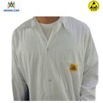 SGS White Blue 0.35kg 10000 Class Cleanroom ESD Smock