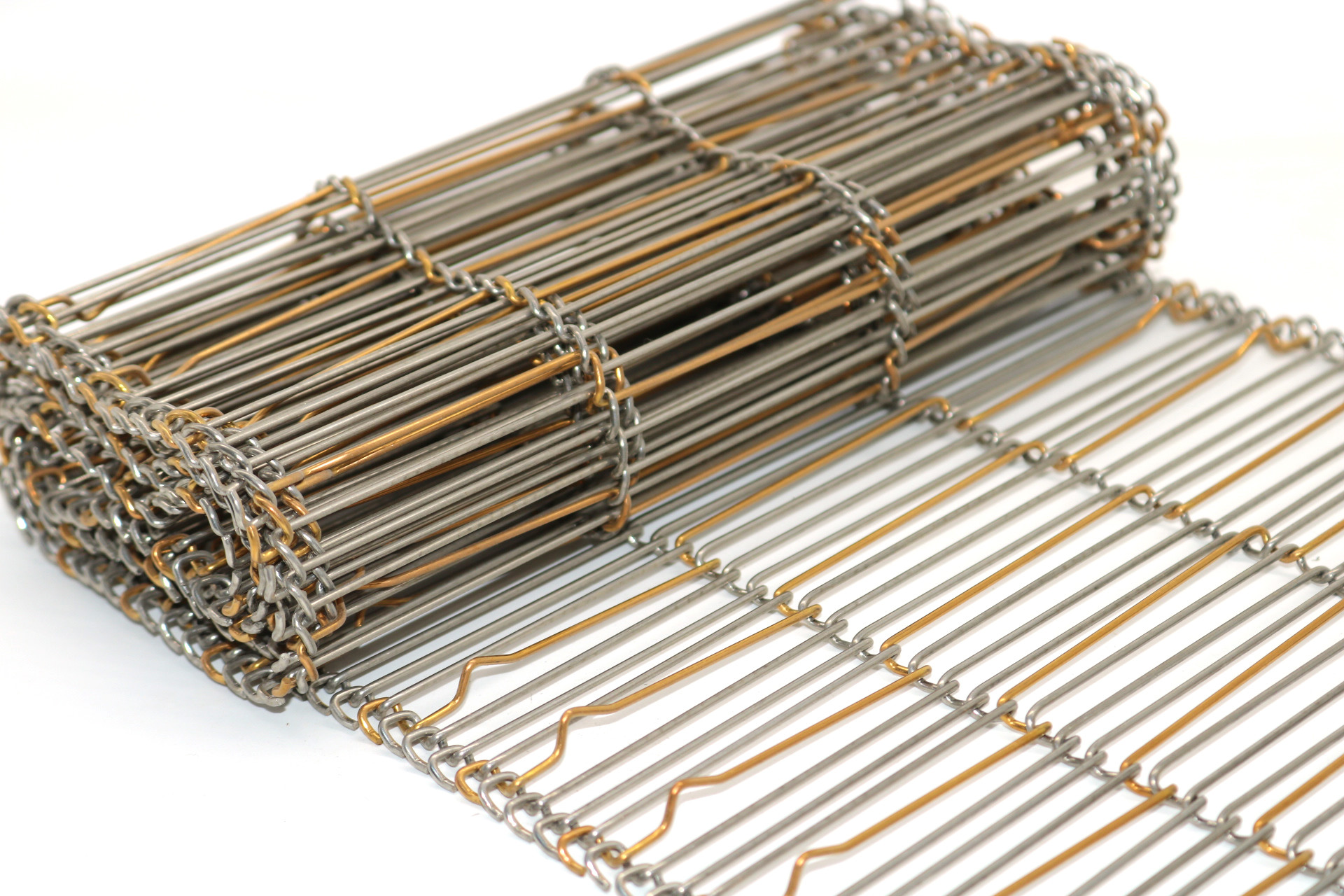0.5mm-4mm Balanced Spiral SS Wire Mesh Belt Conveyor For Bakery Tunnel Oven