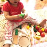 Water Paint 1.94in Wooden Fruit Cutting Set Kitchen Role Play