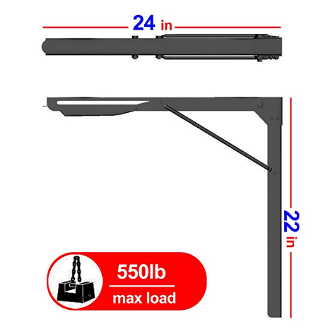 Folding Triangle Bracket for Heavy Duty Adjustable Workbench Supports Max Load 550lb