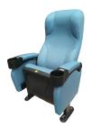 Front Row Movie Theater Seats , Plastic Theater Seating Furniture Floor Mounted