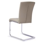 Modern Leather Dining Chairs Metal Legs With Stainless Steel Frame