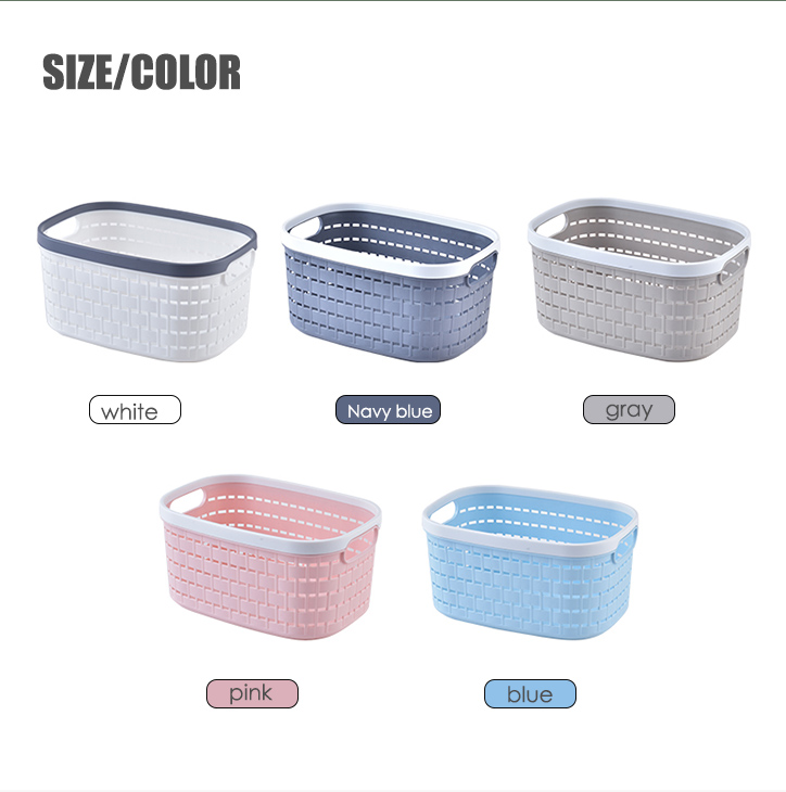 Oval 11" Shower Caddy Portable Plastic Storage Basket Double Handle