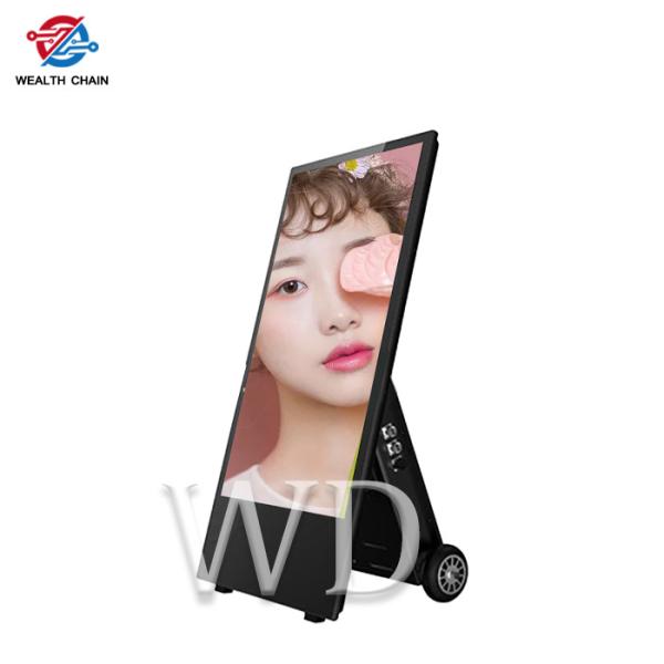 Cheap Rechargeable 350 Nits Portable Digital Signage , Battery Powered Digital Signage for sale