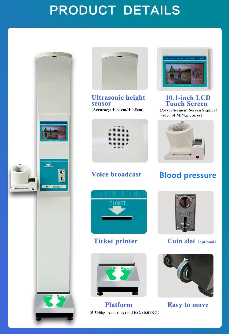 Medical Health Kiosk Machine Used To Measure Blood Pressure For Clinic / Pharmacy
