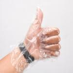 Thick HDPE Clear Plastic Polythene Disposable Food Service Gloves Kitchen