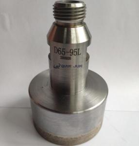 Quality 1/2&quot; GAS Sharp threaded diamond glass core drill bit 65mm diameter for glass drilling holes wholesale