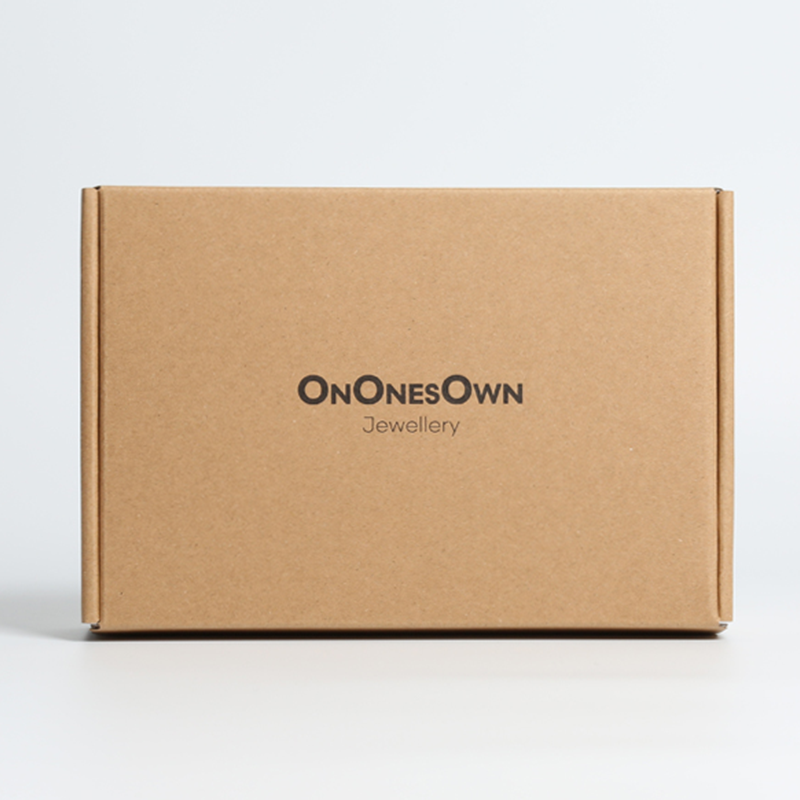 Embossed Logo Kraft Corrugated Box For Bags Packaging Custom Design And Recyclable