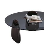 Contemporary Minimalist Design Small Tea & Coffee Table Modern Glass Round Style