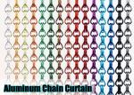 Red Lightweight Anodized Aluminium Chain Fly Screen Anti Insect