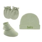 Newborn Baby Hat Mittens Socks 3 pcs Sets Girl Boy Gift Baby Mittens And Socks