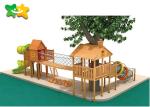 Customized Wooden Playground Slide , Childrens White Wooden Slide Pe Board