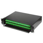 48 Port 2u Fiber Patch Panel SC Simplex 19" Rack Mounted Loaded SC APC