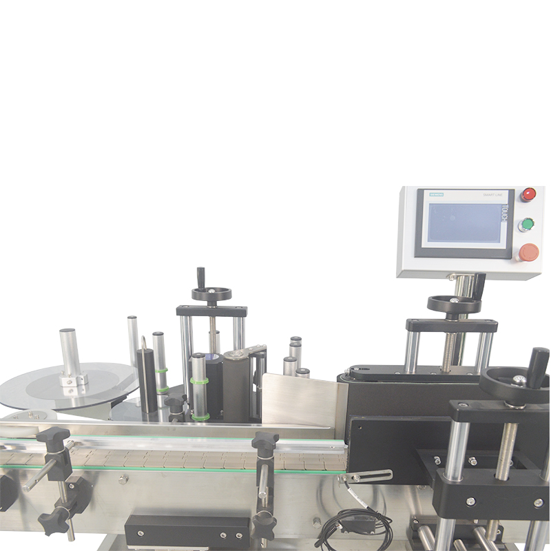 2100*1200*1450mm Vial Bottle Vertical Label Sticker Machine for Plastic Round Bottles
