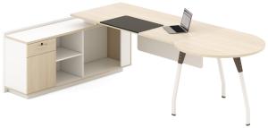 Quality MDF Board Office Executive Table Office Manager Table With Steel Leg wholesale