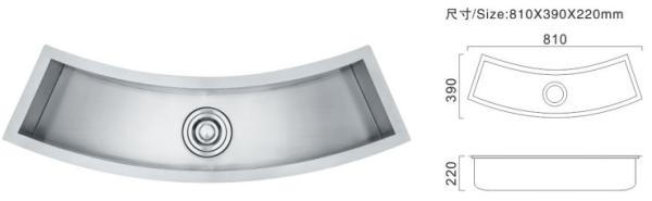 SS304 Granite Kitchen Sink American Style Hygienic Stainless Steel Undermount