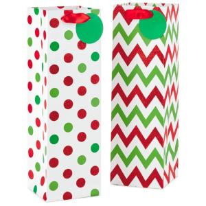 Quality Luxury Paper Wine Bottle Gift Bag With Ribbon And Handle wholesale