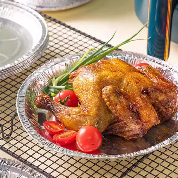 Disposable Aluminum Foil Pizze Pan with Material and Environmental Friendly Advantage