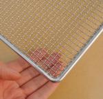 Woven wire grill mesh basket for holding glass plate stainless steel 304