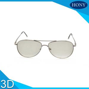 Quality Metal Frame Linear Polarized 3D Glasses Silver White Scratech Protective Film wholesale