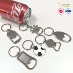 Beer Bar Key Ring Aluminum Embossing Bottle Opener Personalised Keychain