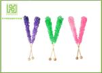 Rainbow Sugar Candy Sticks , 120mm Rock Candy Wooden Sticks For Coffee Milk