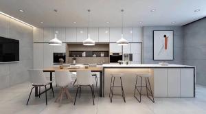 Quality White PET modern kitchen cabinet wholesale