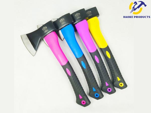 600G Size Forged Carbon Steel Materials Throwing Axe With Color TPR Handle