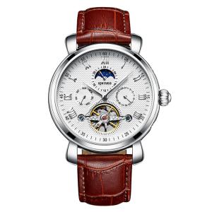 Quality Hollow 30M Waterproof Mechanical Watch Genuine Leather Wrist Watch wholesale