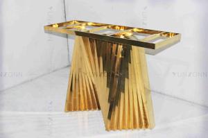 Quality Hollow Out Pattern Marble Gold Plated Side Table Carving Design Storage Cabinets wholesale