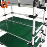 Colorful Lean Pipe Mobile Trolley Cart Hand Pushed For Automobile Parts