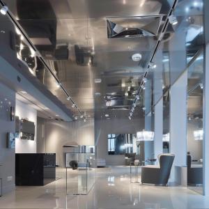 Quality Ceiling Mounted Contemporary Stainless Steel Ceiling Tiles For Showrooms wholesale