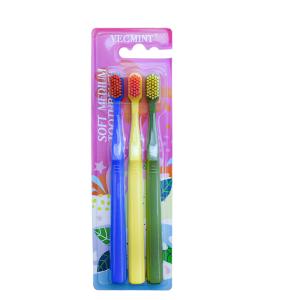 Quality Wholesale Custom Adult Travel Home Hotel Plastic Soft Bristle Home Use Toothbrush In Blister Card wholesale