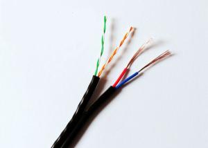 Quality 2P UTP CAT5E+2C Siamese Camera Cable PVC Jacket For CCTV IP Camera wholesale