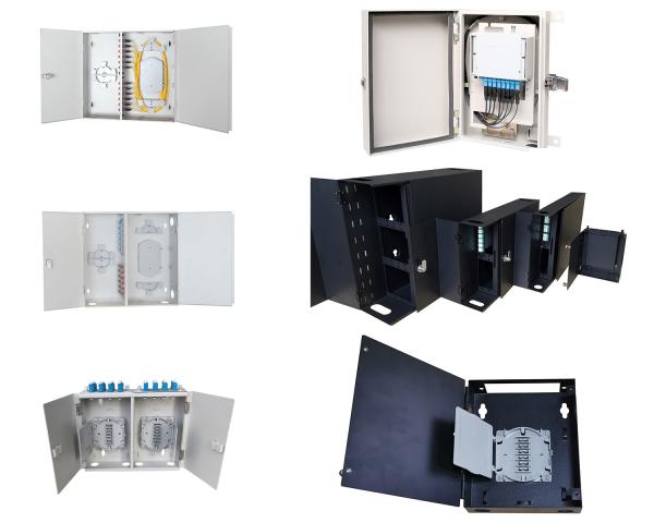 SPCC Fiber Optic Wall Mount Termination Box Series 12 To 144 Fiber LC SC FC ST