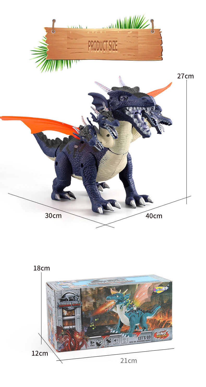 PVC Electric Dinosaur Toy for Children Age Range 0 to 24 Months Sound and Light Effects