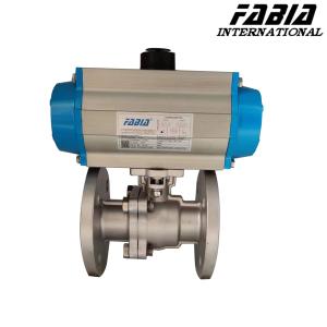 Quality Pneumatic 2 Way Ball Valve Flange Two Way Ball Valve Pneumatic Ball Valve wholesale
