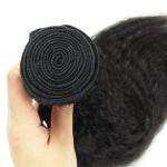 Kinky / Yaki Straight Style Brazilian Human Hair Bundles / Extensions