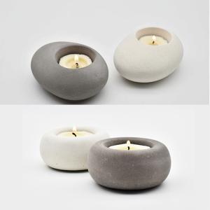 Quality Stone Shape Fragrance Ceramic Candle Holders For Wedding Decoration Elegant Design wholesale