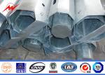 69KV 48m Round Galvanised Steel Posts For Transmission Power Line