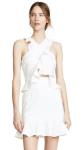 Women Clothing Latest White Ruffle Shoulder Dress Summer