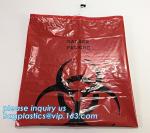 Drawstring medical biohazard waste disposal supplies LDPE plastic autoclave bags
