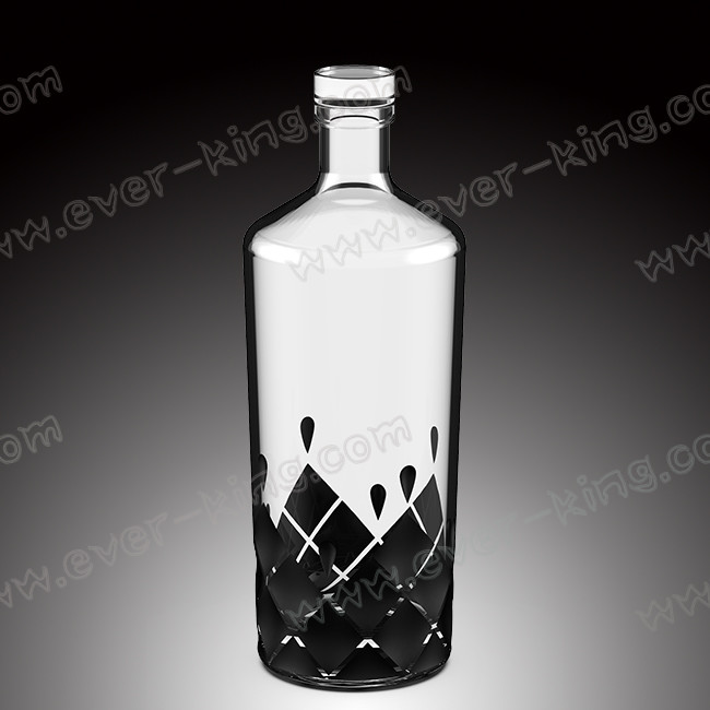 750ml Clear Empty Crystal Glass Bottle For Spirits Liquor