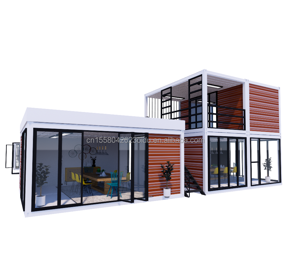 20ft Portable Kiosk Modified Prefab Modular Coffee Shop Shipping Container Bar tiny house 3 bedroom designed for Hotel