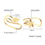 Non piercing body jewelry stainless steel ear cuff clip on earrings